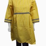 yellow stitched kurti lace dori