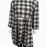 Platted Frock White and Black kurti