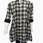 black and white check kurti online