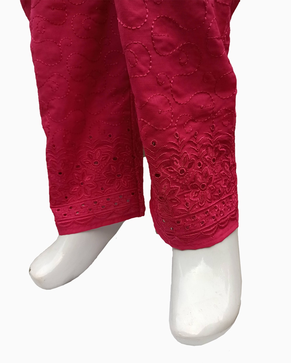 chicken karri-thread embroidery all over trousers-female shalwar-widest range of female trousers (1)-pink all over embroidery trouser