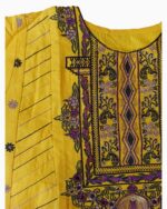 cultural kurti designs-balochi karahai-sindhi patchwork-mirror work-heavy embroidered chestline-yellow fancy shirts (2)