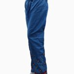 embroidered cotton blend trousers-biggest female trouser collection-blue (28)