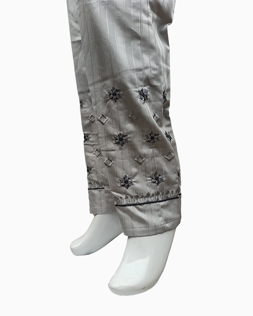 embroidered cotton blend trousers-biggest female trouser collection-charcoal grey shalwar trousers (10)