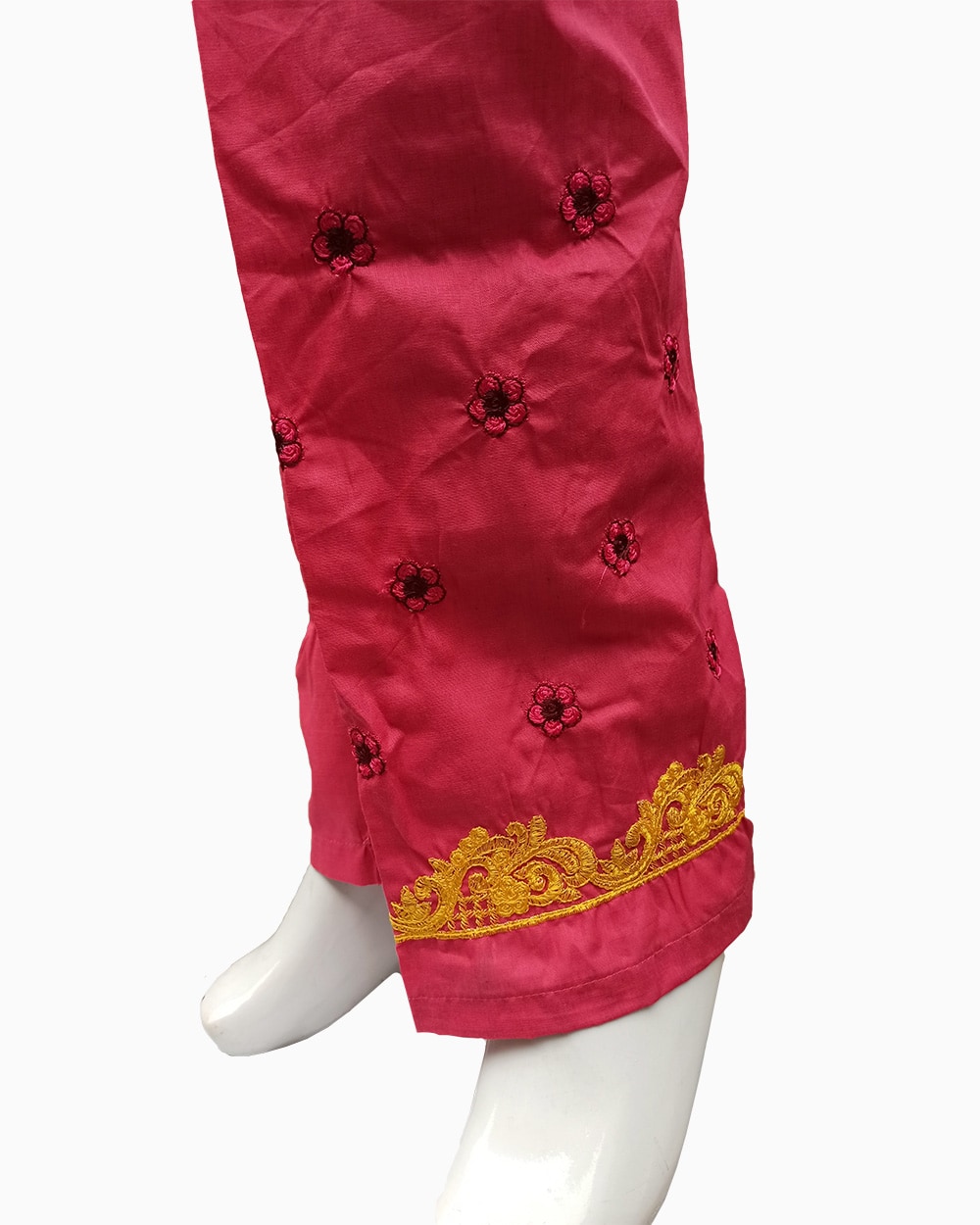 embroidered cotton blend trousers-biggest female trouser collection-pink trouser designs (22)
