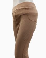 female denim pants-back 2 pockets-stretchable denim pants (4)-peach color pants