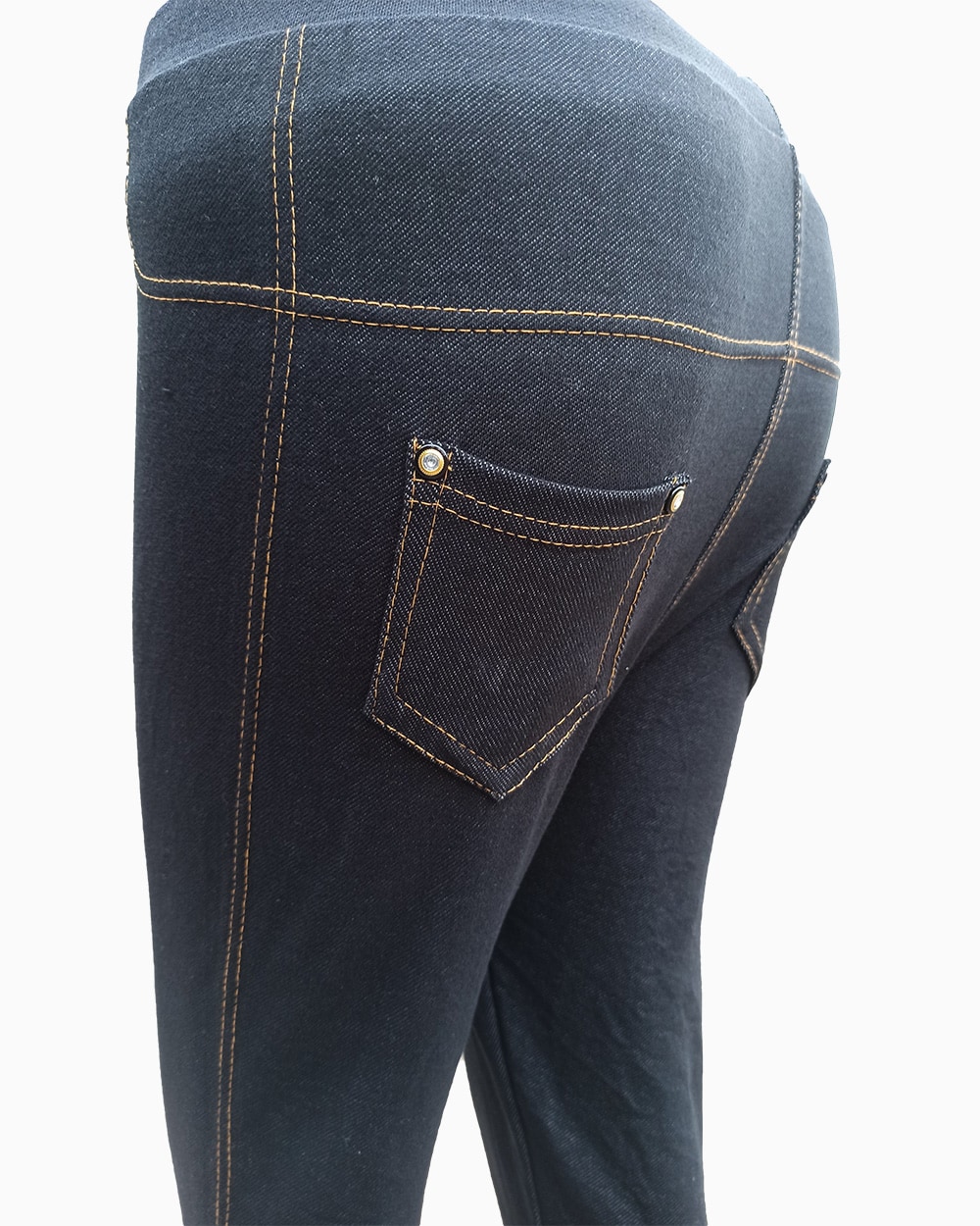 female denim pants-back 2 pockets-stretchable denim pants (8)-black pants