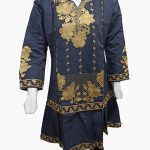 heavy Denim-ark embroidery-tilla work- patch frock-ghagra design-female denim designs (1)