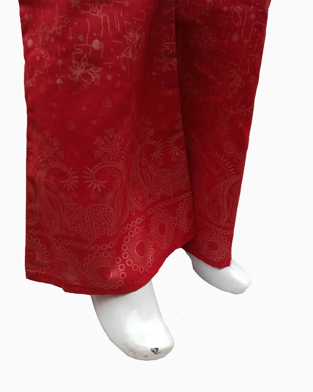 linen printed flapper trouser designs (13)-maroon red printed female trouser