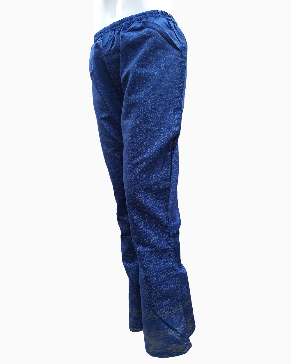 linen printed flapper trouser designs (14)-royal blue female trousers