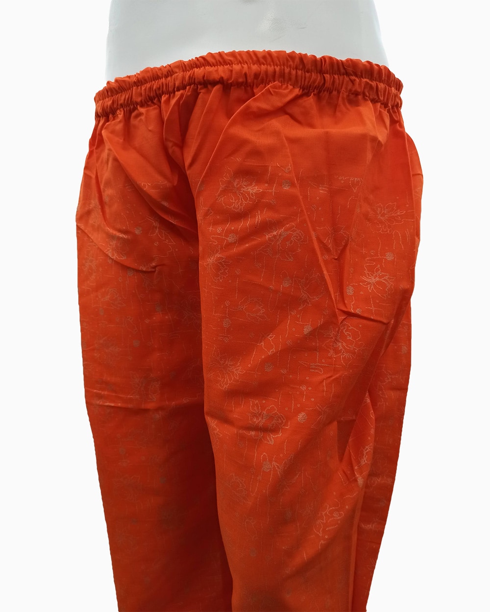 linen printed flapper trouser designs (1)-orange printed trouser