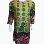 polka large dot-khaddar-shirts-kurtis-contrast dotted shirts-slim fit-floral contrast bottom print-khaddar female collection-skin color (3)