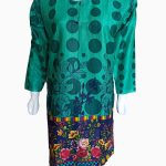 polka large dot-khaddar-shirts-kurtis-contrast dotted shirts-slim fit-floral contrast bottom print-khaddar female collection-zinc color(8)