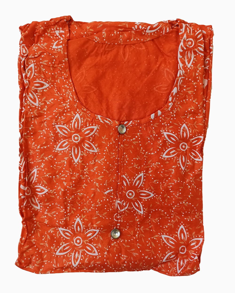 premium quality linen-pigment paste print-floral pattern-buy biggest linen kurtis in pakistan-latest winter collection-shocking orange color kurti (12)