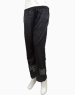 silky linen net plain trousers-black cotton net trousers (3)