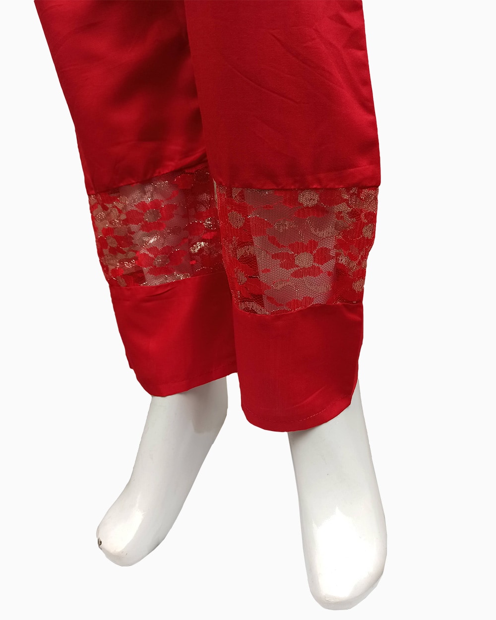 silky linen net plain trousers-burgundy red trouser (2)