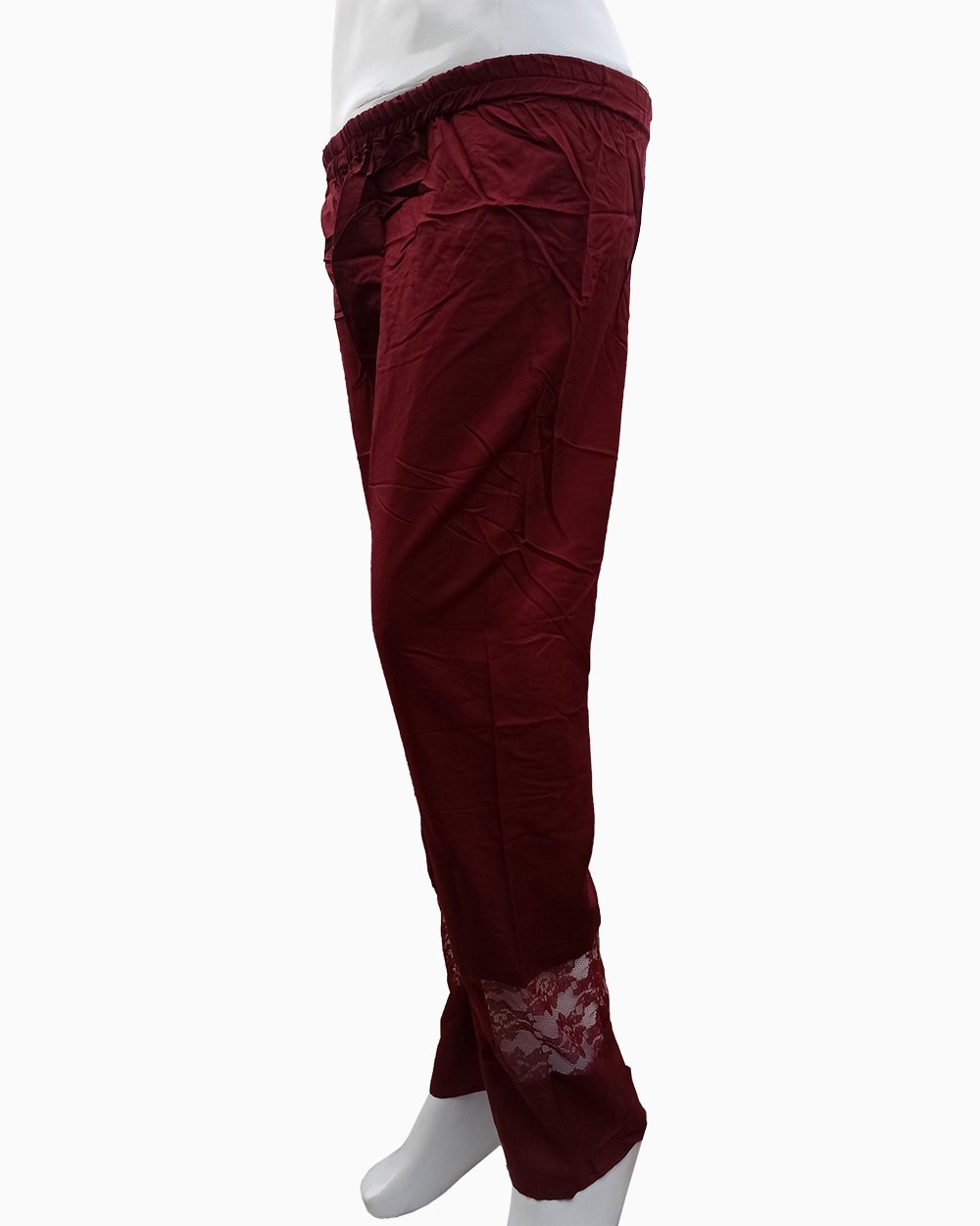 silky linen net plain trousers-maroon trousers design(8)