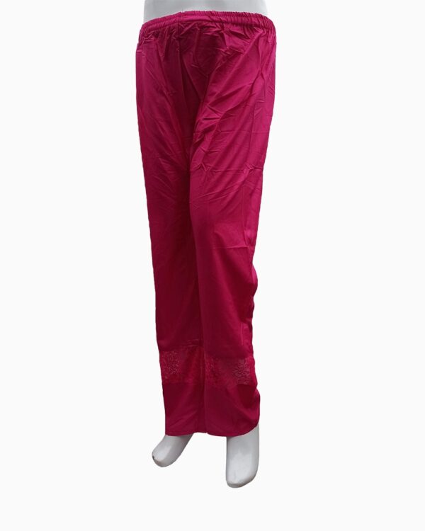 silky linen net plain trousers -pink color trousers(12)