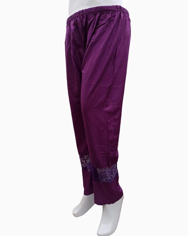 silky linen net plain trousers-purple indigo color trouser (14)