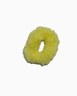 Soft furr elasticated hair ponies (5)-yellow