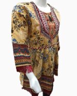linen embroidered kurti