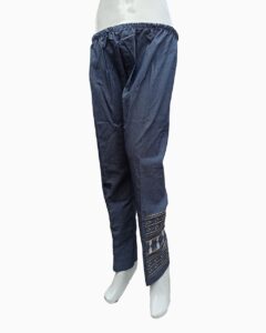 embroidered denim trouser