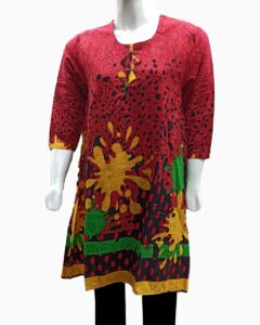 red khaddar kurti - 1
