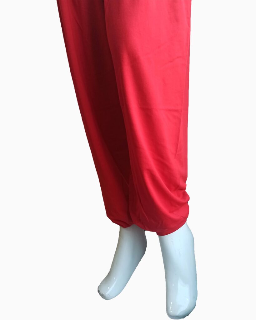 Patiala Belt Single Jersey Red Trouser - Zamani.pk