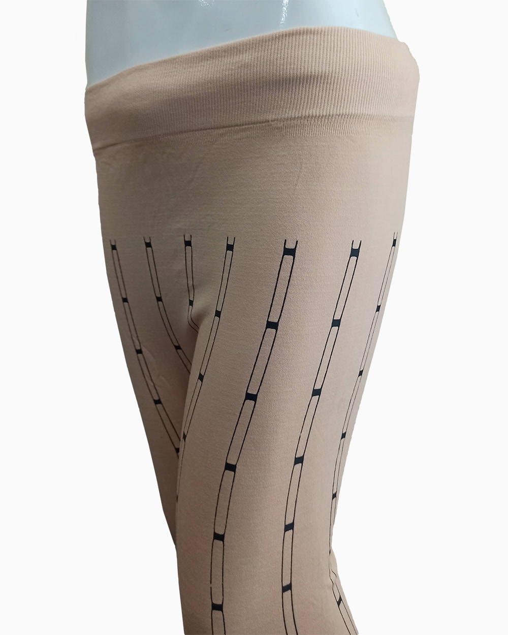 skin color tights with stripes - 2