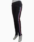 slim fit side stripe pants - 1