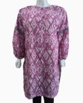 Purple Abstract Printed Summer Coton Kurti (2)