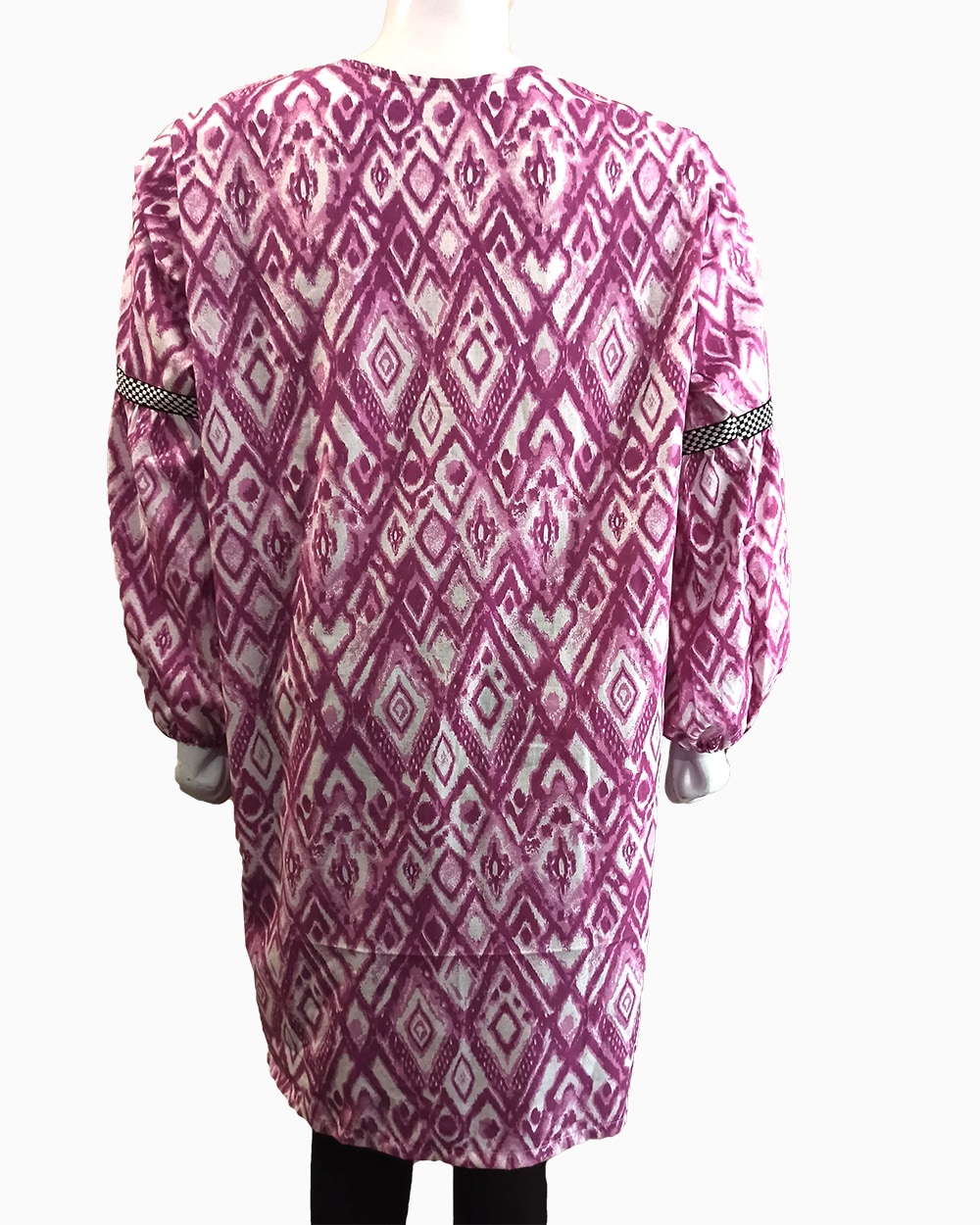 Purple Abstract Printed Summer Coton Kurti (3)