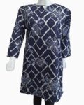 indigo abstract print kurti - 1