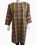 multi color check design kurti - 2