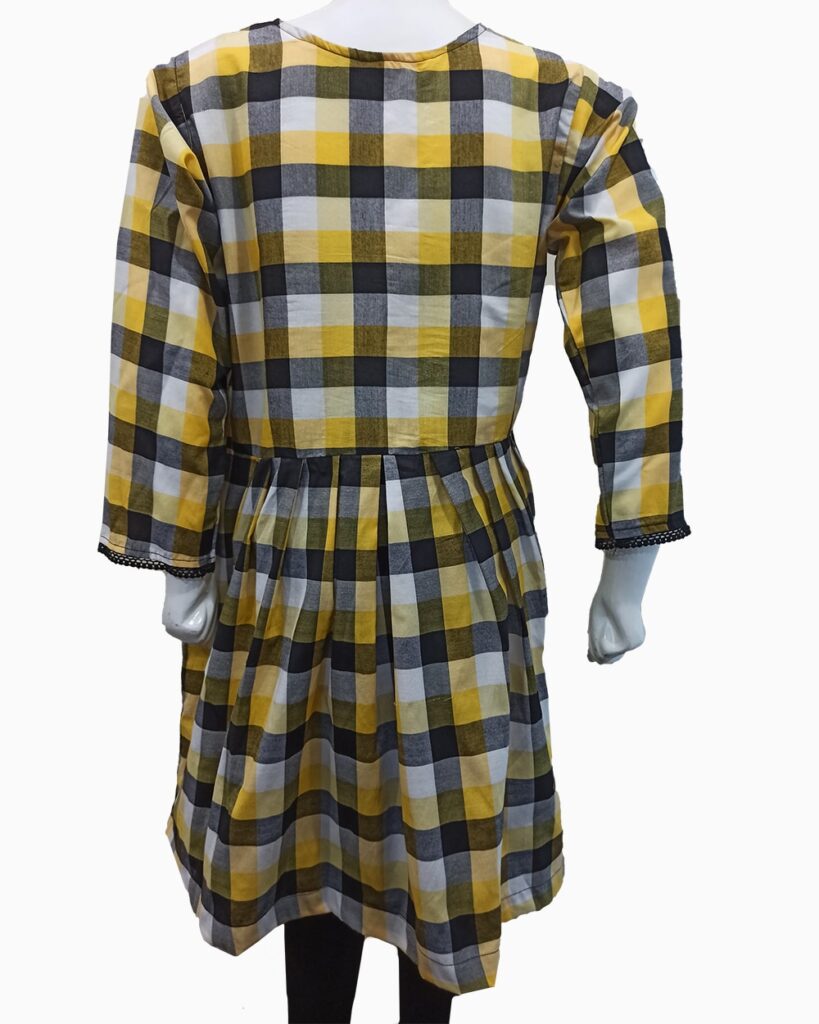 men's yellow and black check shirt