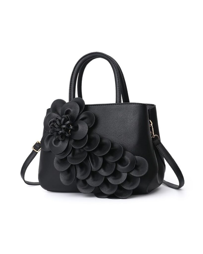 Brides Love Black PU Leather Single Strap Messenger Bag Zamani.pk