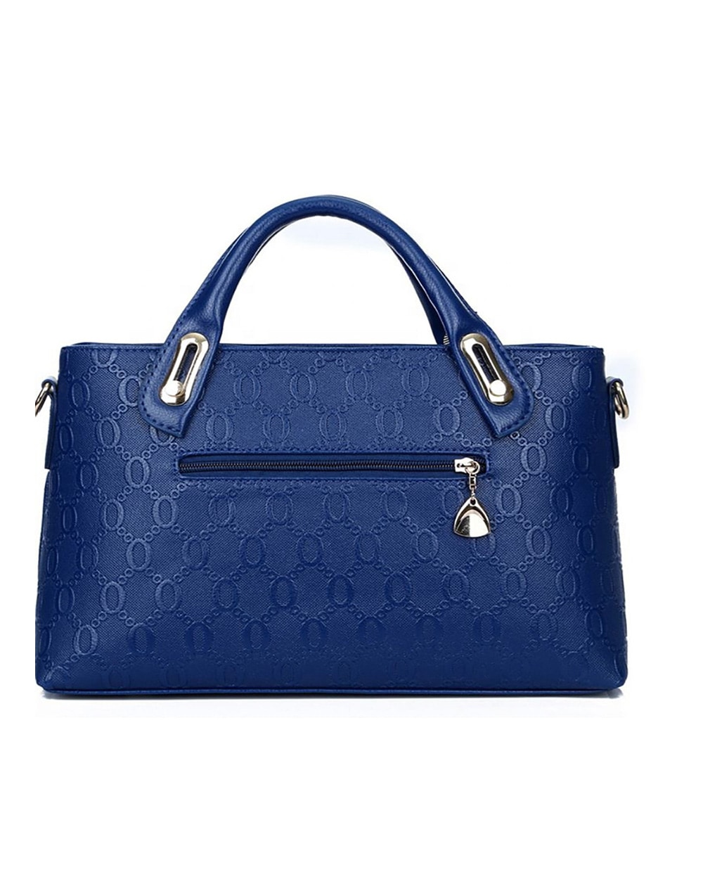 blue back side handbag