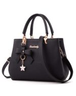elegant tassel ladies handbag black - 1