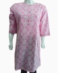 pink lawn kurti floral deisgn - 1