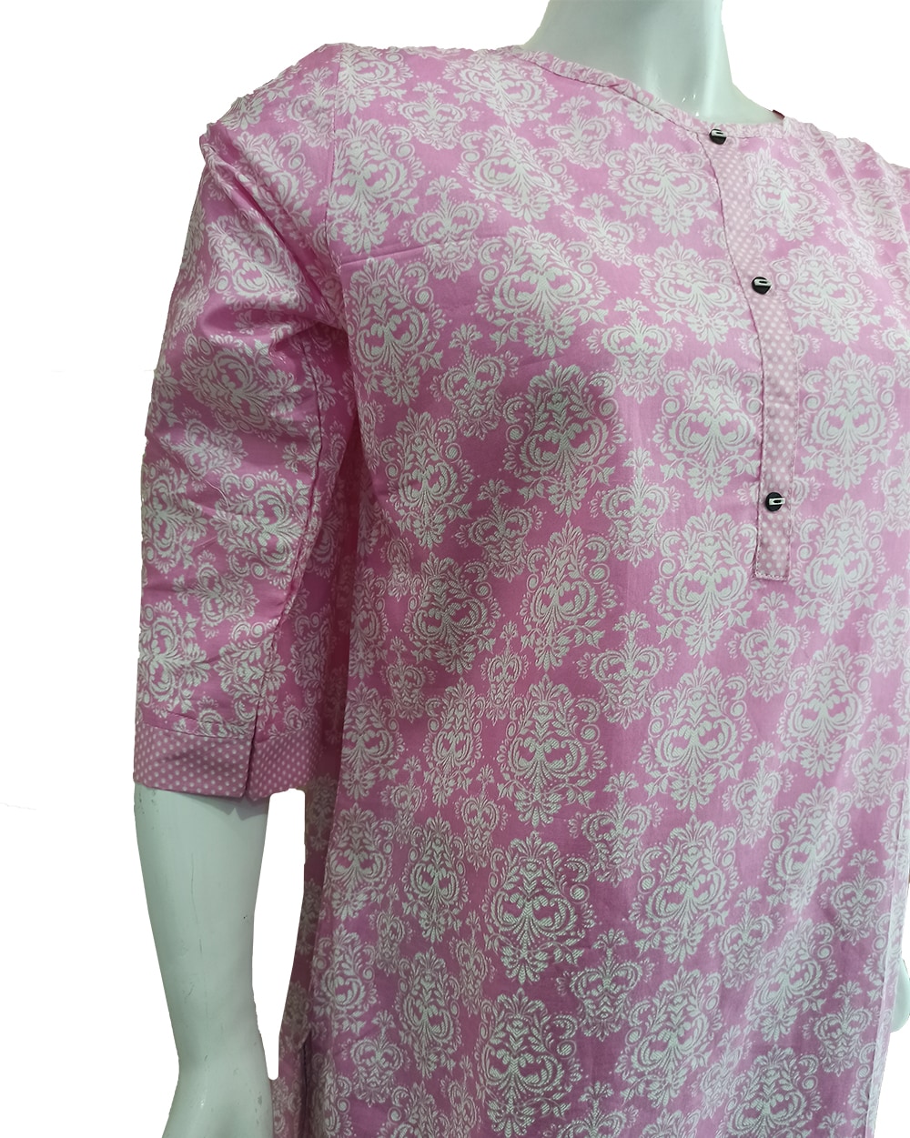 pink lawn kurti floral deisgn - 3