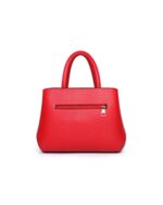 red faux leather messenger bag - 1