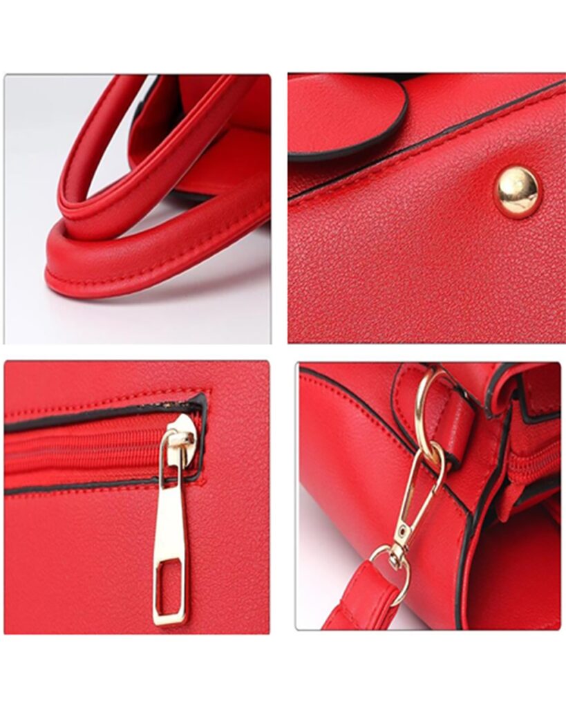 Brides Love Red PU Leather Single Strap Messenger Bag Zamani.pk
