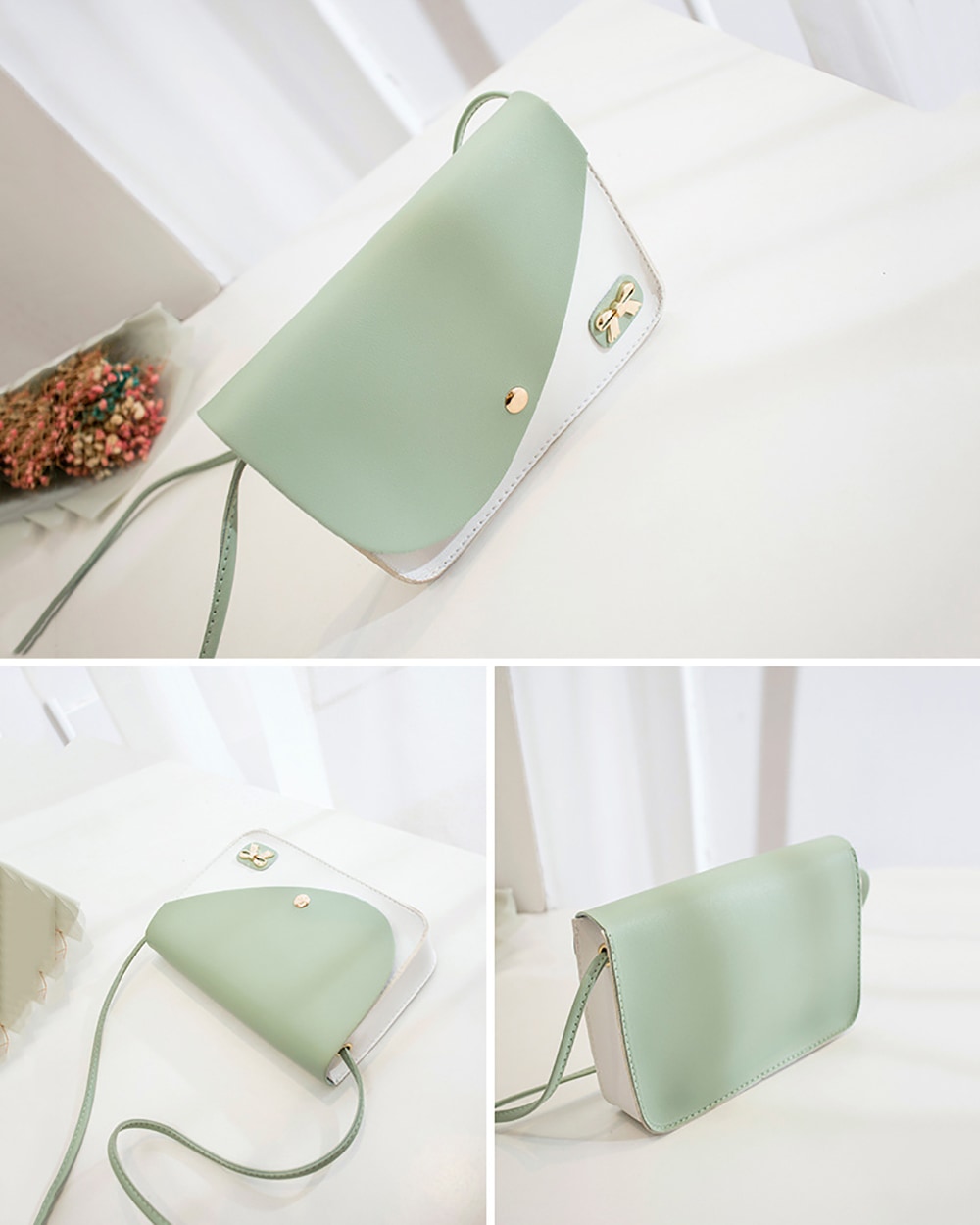 two color stylish small ladies bag - 7