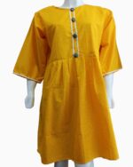 yellow cotton frock shirt - 1