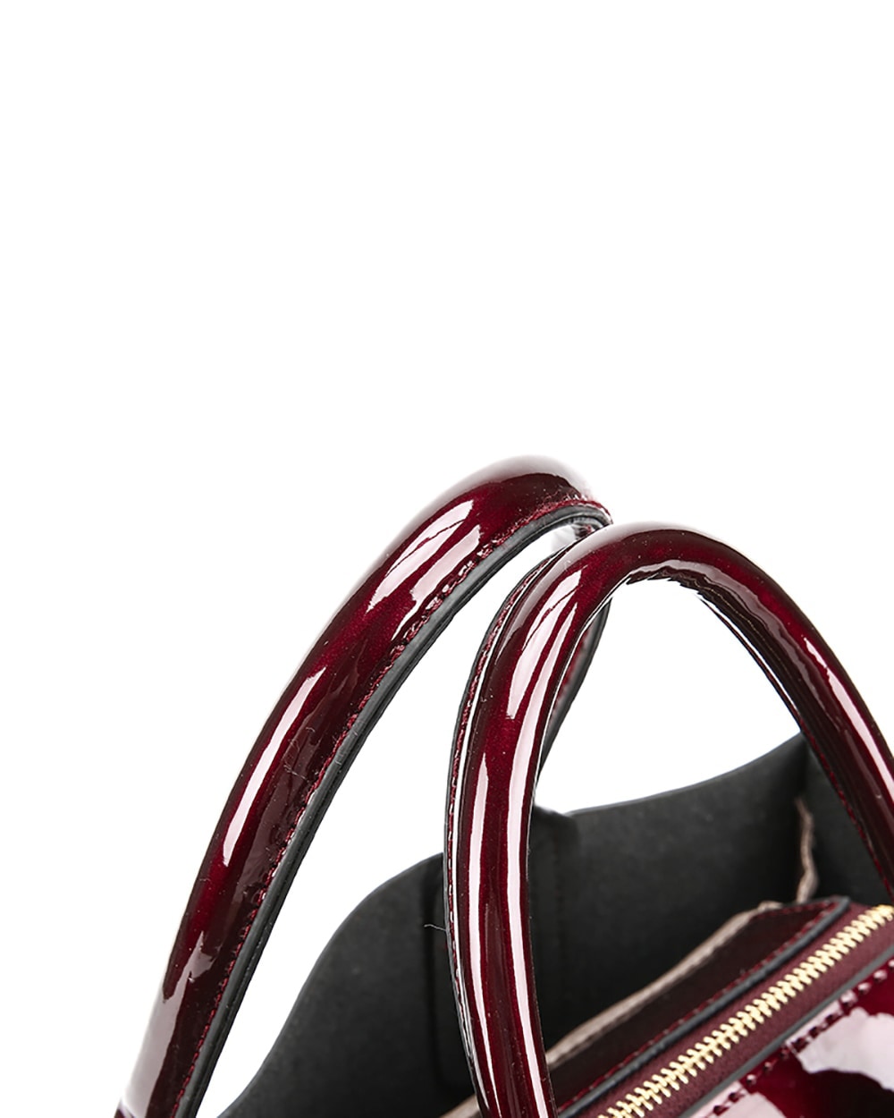 3 piece glossy premium leather handbag - 4