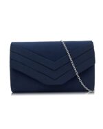 blue suede envelop ladies bag - 1