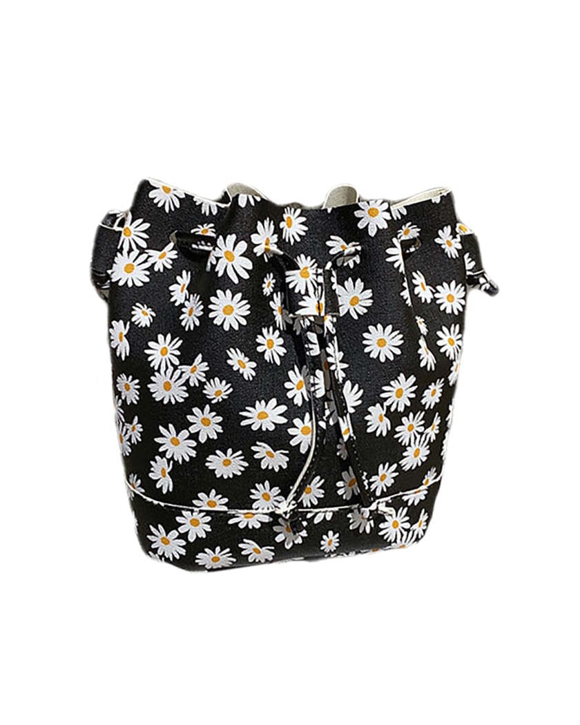 daisy-print-bucket-bag-fashion-black
