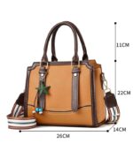 faux leather brown shades ladies bags - 4