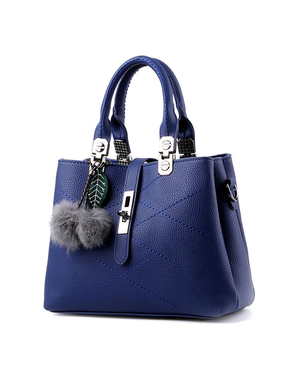 luxury dark blue ladies bag