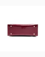 red glossy leather 3 piece women handbag - 4