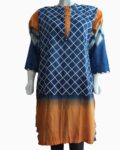 blue check lawn kurti fancy - 2